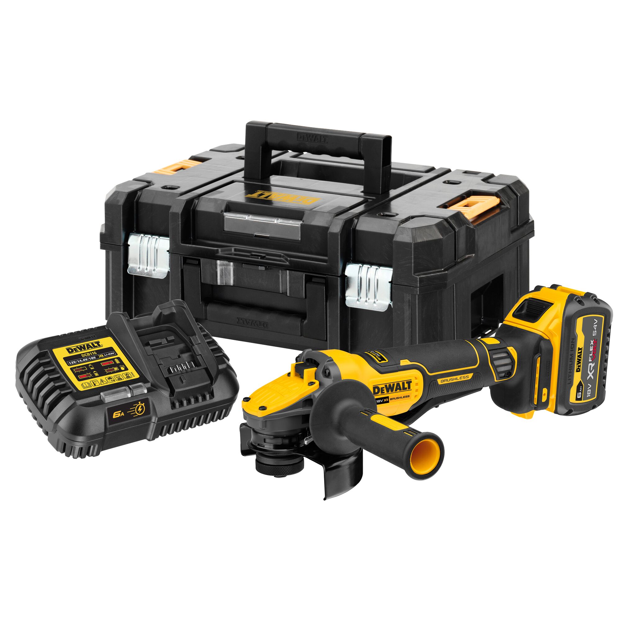 Dewalt cordless angle grinder sales with battery and charger